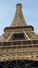 Eiffel tower close up in clear weather