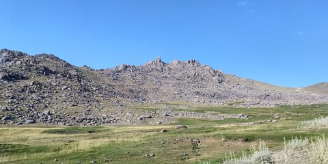landscape in the mountains with sky
