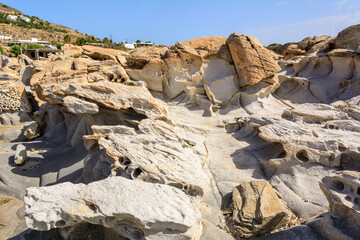 Paros Kolymbithres beach with rock formations and craggy coves. Paros island, Cyclades, Greece