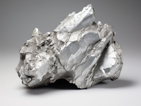 Stunning Macro Image of Pure Silver Rock: The Beauty of Earth's Hidden Treasures Generative AI