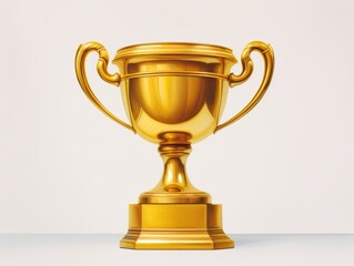 Unveiling the Epitome of Triumph: The Gleaming Gold Trophy Cup! Generative AI