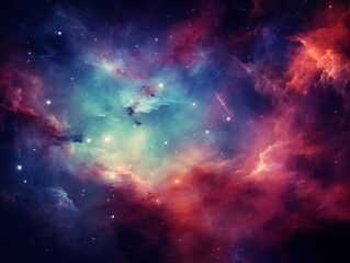 Fototapeta premium Mesmerizing Glimpses of a Radiant Star Nebula - An Astounding Space Phenomenon! Generative AI