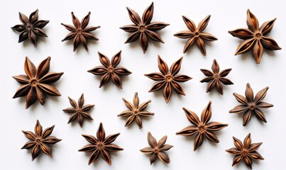 Stunning High-Resolution Image of Star Anise Cluster - Exquisite Detail & Contrast Generative AI
