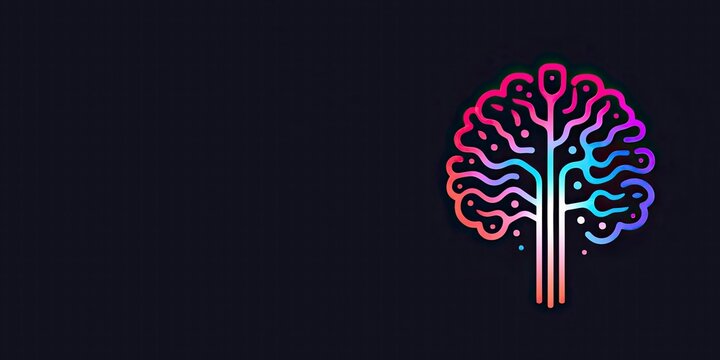 Brain Logo Banner: Minimalistic style for Intellectual Branding