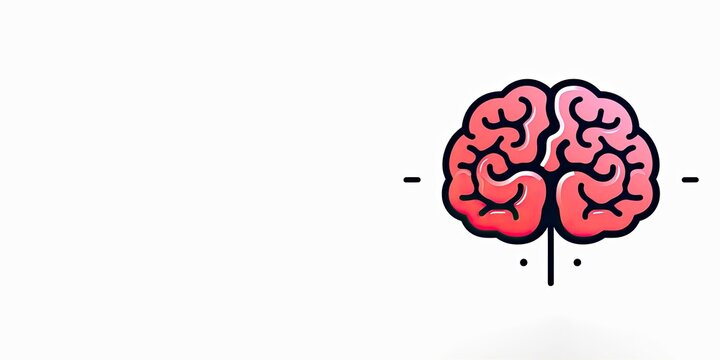 Brain Logo Banner: Minimalistic style for Intellectual Branding