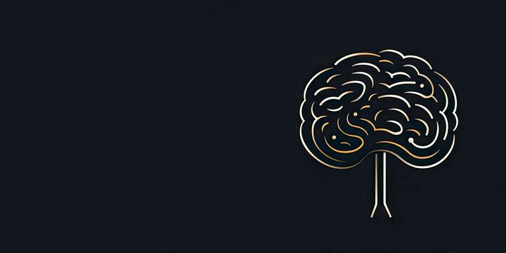 Brain Logo Banner: Minimalistic style for Intellectual Branding