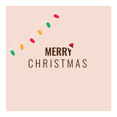 Modern Vector Merry Christmas Social Media Post  Design Template