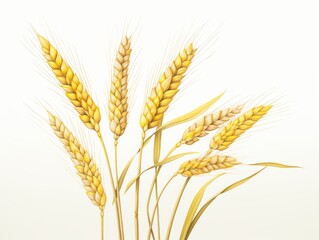 Stunning Wheat Illustration: The Artistic Interpretation of Nature's Bounty Generative AI