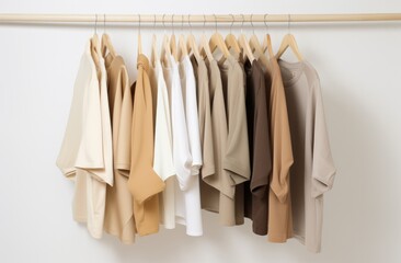 a hanger with swatches surrounded by,
