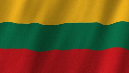 Obraz premium Lithuania flag waving in the wind. Flag of Lithuania images