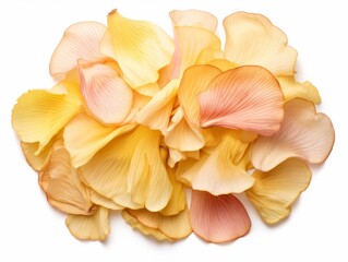 Experience the Rich Essence: Dried Yellow Peel - An Unmissable Culinary Treasure Isolated on White! Generative AI