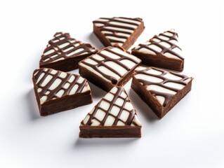 Decadent Five-Layer Chocolate Cheesecake Wafers Delight - Indulgence Redefined! Generative AI