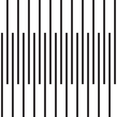 modern simple abstract seamlees black color half line vertical pattern art