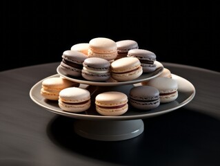 Feast Your Eyes on These Colorful Macarons Beautifully Plated: Irresistible Treat Alert! Generative AI