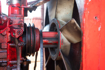Ventilate fan part of the electricity  generator, using to cooling the temperature inside the...