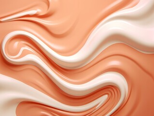 Exquisite White Cream Splendor on a Peach Backdrop - Artistic Mastery Generative AI