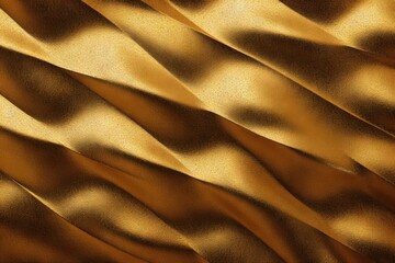Abstract cool gold metallic, foil with geometry, lines material background, wallpaper texture. Great as banner, luxury product cover, happy new year postcard.