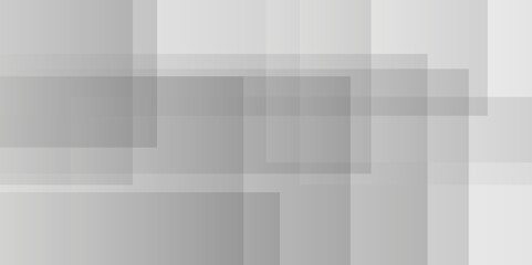 Abstract minimal geometric white and gray light background design. white transparent material in triangle technology and squares shapes in random geometric pattern.
