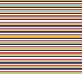 Obraz premium Red Blue and Yellow Small Sports Stripe Geometric Seamless Tile