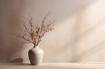 a vase of some branch trees
