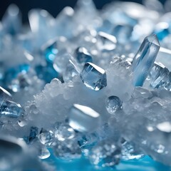 A Texture Of Blue And White Ice That Are Cold And Slippery 878560234 (3)