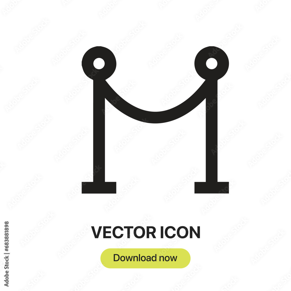 Poster guardrail icon vector. linear-style sign for mobile concept and web design. guardrail symbol illustr
