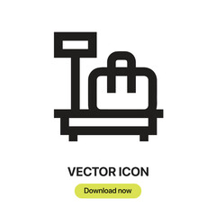 Scale icon vector. Linear-style sign for mobile concept and web design. Scale symbol illustration. Pixel vector graphics - Vector.	
