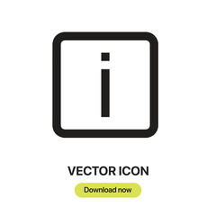 Info icon vector. Linear-style sign for mobile concept and web design. Info symbol illustration. Pixel vector graphics - Vector.	
