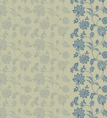 wedding card design, traditional paisley floral pattern , royal India	