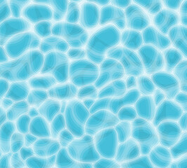 Blue water pool background texture. Overhead view on swimming pool. Summer blue aqua swiming surface pattern. Summer abstract blue waves