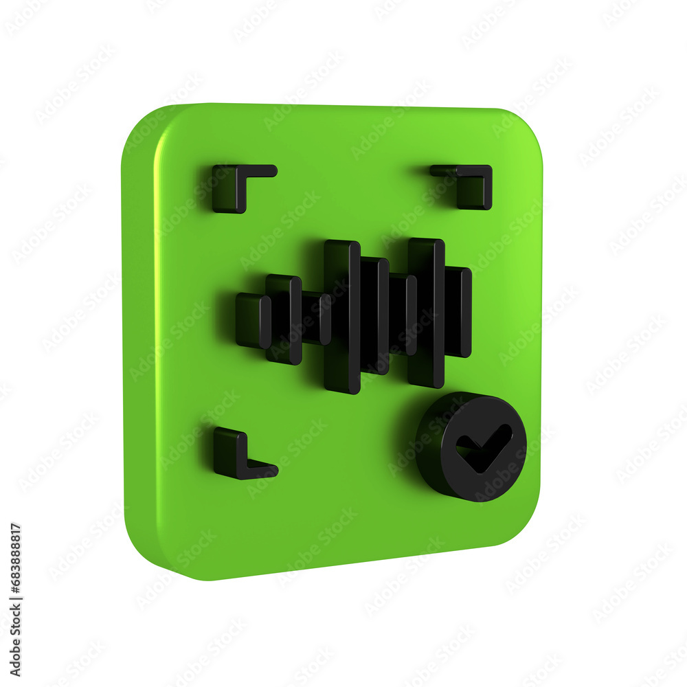 Poster black voice recognition icon isolated on transparent background. voice biometric access authenticati
