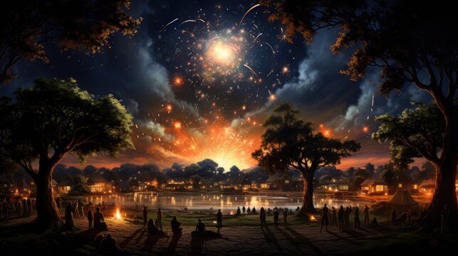 Community Farewell Marked by Grand Fireworks Show