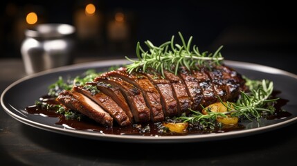 Gourmet Delight: Pan-Seared Duck Breast with Aromatic Herbs