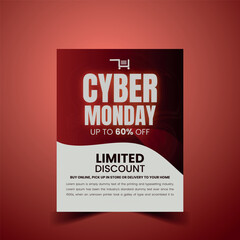 futuristic cyber monday print template