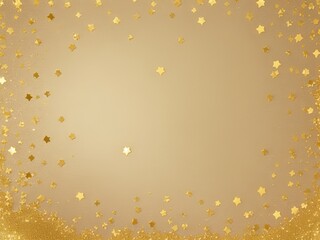 Obraz na płótnie Canvas Gold splatter border with glitter. Gold stars scattered like opulent, glittering confetti.Gold Star.