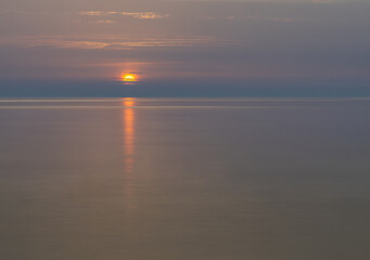 Summer sunset on the beach.
