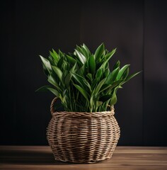 plant wicker basket plant
