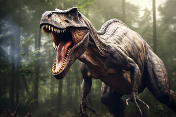 Portrait of a dinosaur, velociraptor T Rex