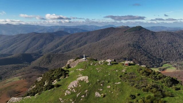 Top of Mount Legate, Baztan Valley. Bertiz-Arana in the background