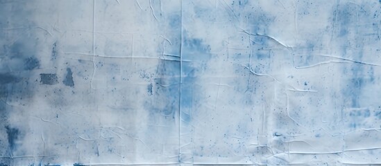 The abstract texture of the retro grunge blue wallpaper adds a unique design element to the white fashion fabric, reminiscent of old urban clothing textiles. - obrazy, fototapety, plakaty