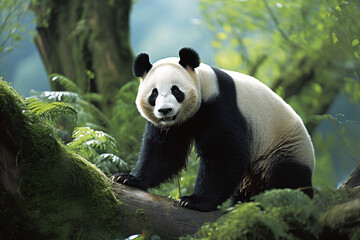 Obraz premium panda walking