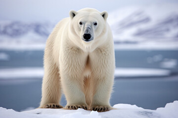 polar bear on the ice