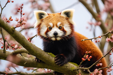 Fototapeta premium Red Panda Close up Photo