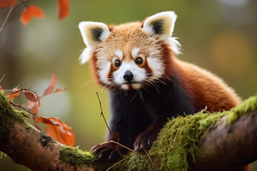 Obraz premium Red Panda Close up Photo