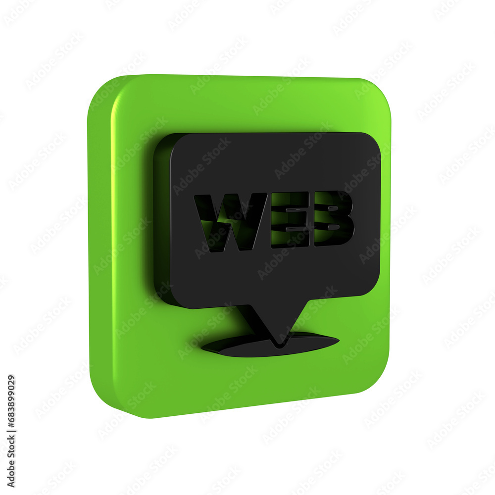 Poster black web and graphic design icon isolated on transparent background. creative and development. gree