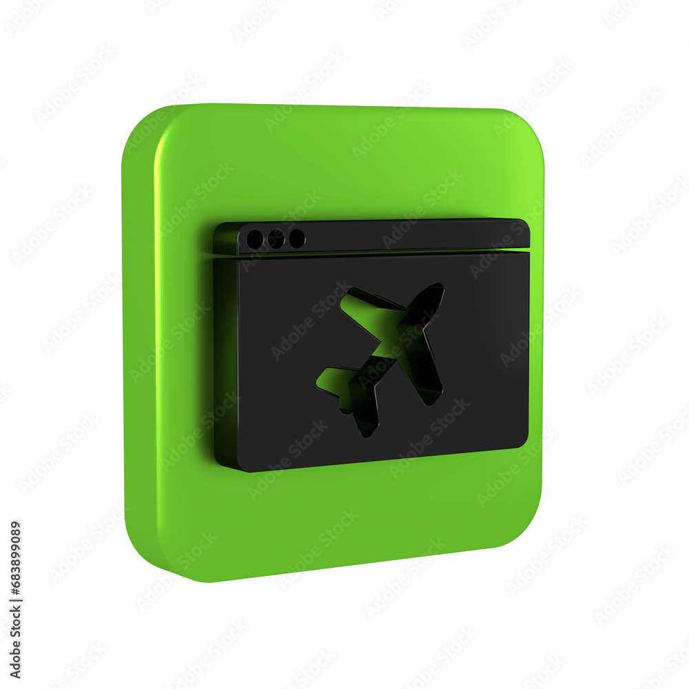 Poster black website template icon isolated on transparent background. internet communication protocol. gre