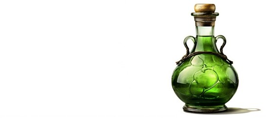 Eerie Green potion bottle. Poison flask. Generate AI - obrazy, fototapety, plakaty