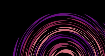 Abstract background with colorful half circle pattern and with some copy space area on black color.