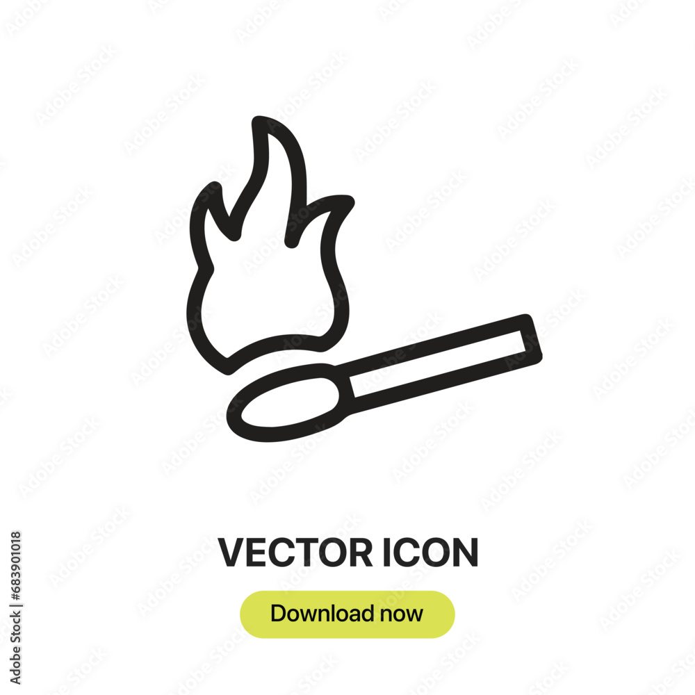 Poster match icon vector. linear-style sign for mobile concept and web design. match symbol illustration. p