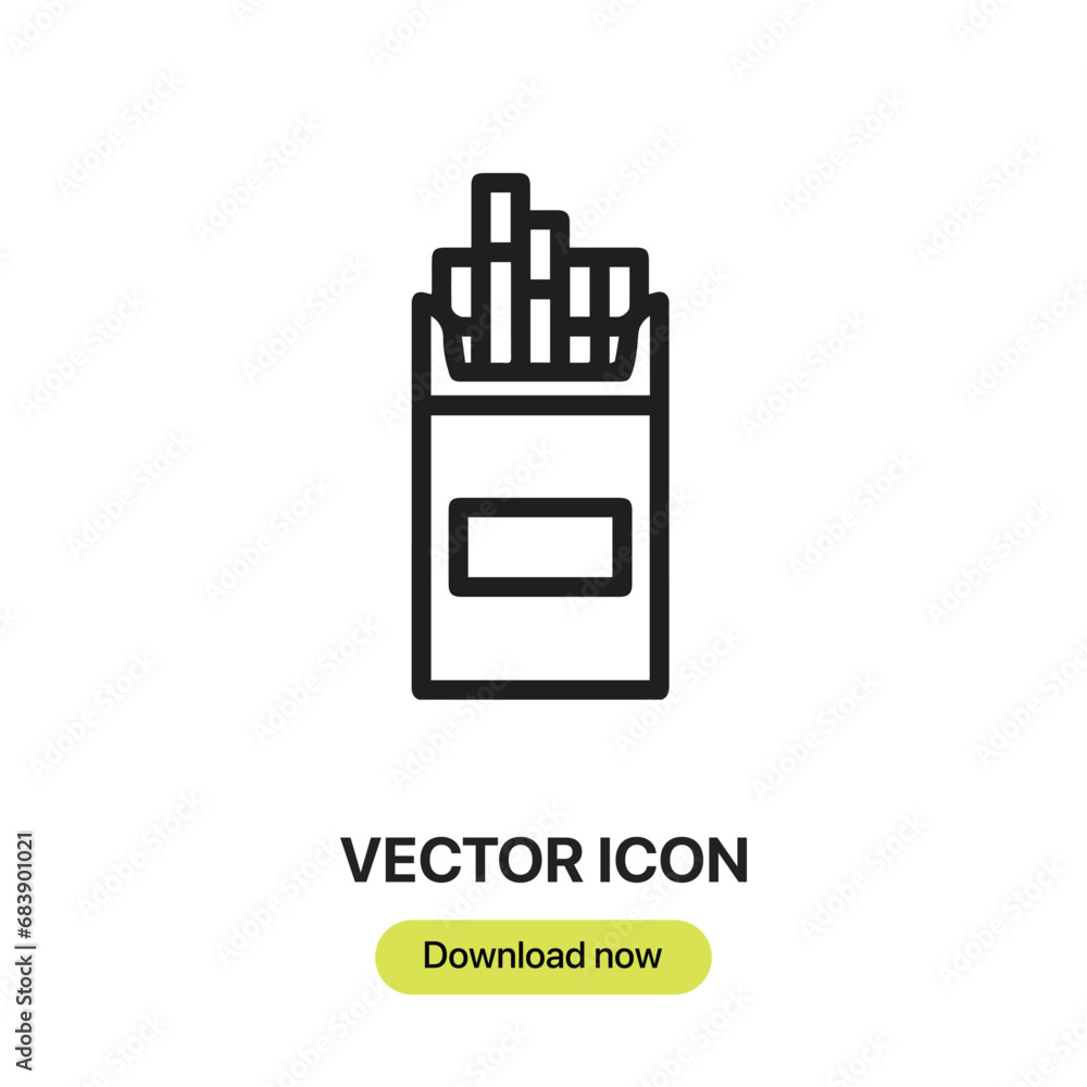 Poster tobacco icon vector. linear-style sign for mobile concept and web design. tobacco symbol illustratio